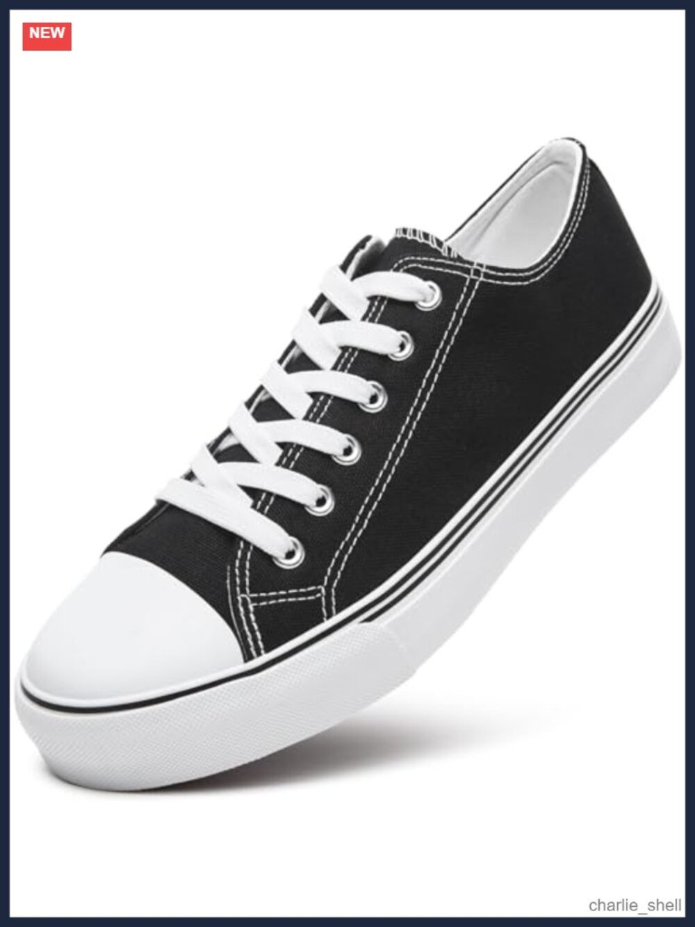 Mens Canvas Sneakers Low Top Lace-Up Casual Tennis Shoes